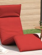 vidaXL Сгъваем шезлонг червен 175x54x85 см оксфордски плат