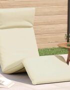 vidaXL Сгъваем шезлонг кремав 175x54x85 см оксфордски плат
