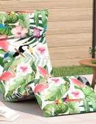 vidaXL Сгъваем шезлонг многоцветен 175x54x85 см оксфордски плат