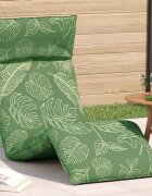 vidaXL Сгъваем шезлонг с мотив на листа 175x54x85 см оксфордски плат