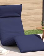 vidaXL Сгъваем шезлонг тъмносин 175x54x85 см оксфордски плат