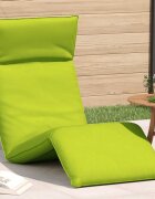 vidaXL Сгъваем шезлонг яркозелен 175x54x85 см оксфордски плат
