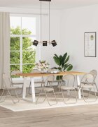 vidaXL Сгъваем стол 8 бр. Изкуствена Пясък 48 x 435 x 81 см