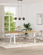 vidaXL Сгъваем стол 8 бр. Изкуствена Пясък 48 x 435 x 81 см