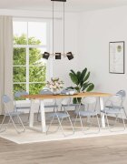 vidaXL Сгъваем стол 8 бр. Изкуствена Сив 48 x 435 x 81 см