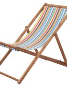 vidaXL Сгъваем стол с плат и дървена рамка многоцветен
