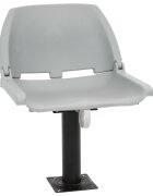 vidaXL Сгъваем стол за лодка 2 части без възглавница сив 48x51x41 см