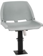 vidaXL Сгъваем стол за лодка 2 части без възглавница сив 48x51x41 см