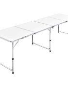 vidaXL Сгъваема алуминиева маса за къмпинг 240 x 60 см
