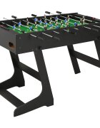 vidaXL Сгъваема футболна маса 121x61x80 см черна