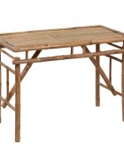 vidaXL Сгъваема градинска маса 115x50x75 см бамбук