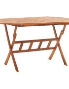 vidaXL Сгъваема градинска маса 135x85x75 см акация масив