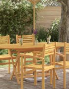 vidaXL Сгъваема градинска маса 160x85x75 см евкалипт масив