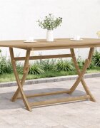 vidaXL Сгъваема градинска маса 160x85x75 см масивна акация