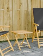 vidaXL Сгъваема градинска маса 45x45x45 см бамбук