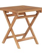 vidaXL Сгъваема градинска маса 45x45x45 см тиково дърво масив