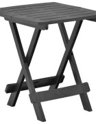 vidaXL Сгъваема градинска маса антрацит 45x43x50 см пластмаса