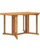 vidaXL Сгъваема градинска маса тип пеперуда 150x90x75 см тик масив