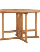 vidaXL Сгъваема градинска трапезна маса 110x110x75 см тик масив