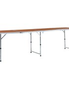vidaXL Сгъваема къмпинг маса алуминий 240x60 см