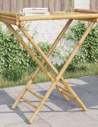 vidaXL Сгъваема маса с табла 705x425x80 см бамбук