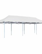 vidaXL Сгъваема парти шатра 3x9 м бяла