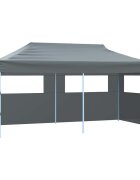 vidaXL Сгъваема парти шатра с 4 странични стени 3х6 м стомана антрацит