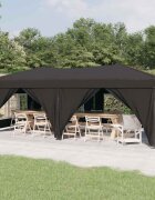 vidaXL Сгъваема парти шатра със странични стени антрацит 3x6 м