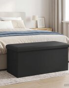 vidaXL Сгъваема пейка за съхранение Сиво 180 кг 80 Л 77 x 38 x 38 см