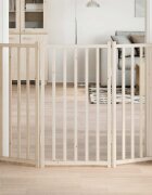 vidaXL Сгъваема порта за кучета 3 панела 150 см масивна дървесина ела