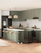 vidaXL Сгъваема преграда за куче с врата 12 панела черна 960 см топола