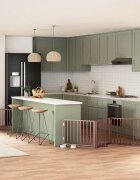 vidaXL Сгъваема преграда за куче с врата 12 панела кафяв 960 см топола