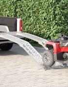 vidaXL Сгъваема рампа за мотоциклети 340 кг на рампа 2 pcs Сребрист