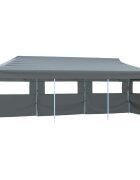 vidaXL Сгъваема шатра с 5 странични стени 870x291x315 см антрацит