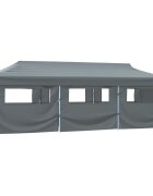 vidaXL Сгъваема шатра с 8 странични стени 870x291x315 см антрацит