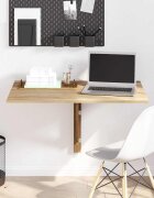 vidaXL Сгъваема стенна маса дъб 100x60 см