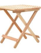 vidaXL Сгъваема странична маса орех масив 50x50x49 cм