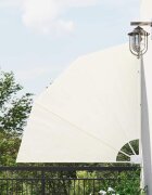 vidaXL Сгъваема странична тента за балкон кремава 140x140 см