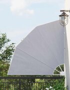 vidaXL Сгъваема странична тента за балкон сива 140x140 см