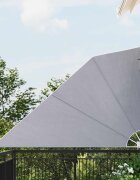 vidaXL Сгъваема странична тента за балкон сива 160x240 см