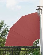 vidaXL Сгъваема странична тента за балкон теракота 140x140 см