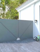vidaXL Сгъваема странична тента за тераса сива 400x200 см