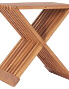 vidaXL Сгъваема табуретка 40x32x45 см тиково дърво масив