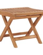vidaXL Сгъваема табуретка 465x49x415 см тиково дърво масив