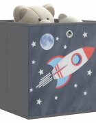 vidaXL Сгъваеми кутии за съхранение 10 бр сиви 32x32x32 см текстил