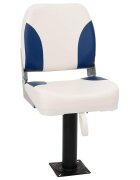 vidaXL Сгъваеми седалки за лодка 1 комплект сини и бели 41x36x48 см
