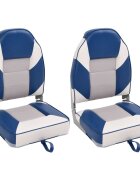 vidaXL Сгъваеми седалки за лодки 2 бр с висока облегалка 39x43x58 см
