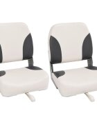 vidaXL Сгъваеми седалки за лодки 2 бр с висока облегалка 41x36x48 см