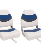 vidaXL Сгъваеми седалки за лодки 2 бр с висока облегалка 44x38x55 см