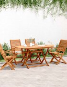 vidaXL Сгъваеми столове 4 бр. 57x66x95 см Масивна дървесина акация